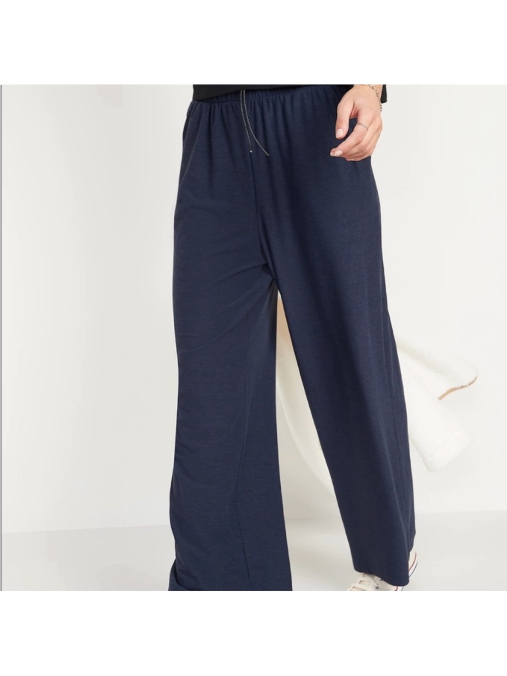 OLD NAVY High Waisted Wide Leg Crop Pant in Navy - M - Picture 12 of 12